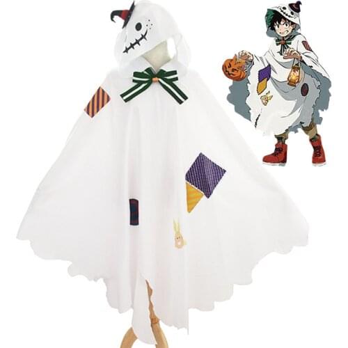 My Hero Academia Midoriya Izuku Cosplay Cloak Cape Midoriya Izuku Hoodies Cape Adult Unisex Halloween Grimace Cloak L320