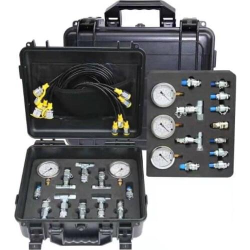Hydraulic Pressure Gauge Set Diagnostic Test Kits For Excavator Engine Parts
