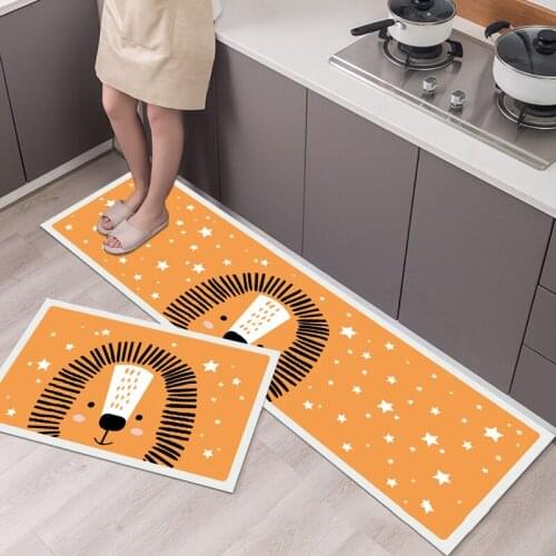 Fashionable Simple Nordic StyleWaterproof Kitchen Floor Mat Household Carpet Long Strip Door Mat Modern Home Decor