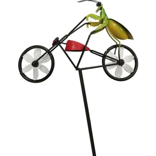 New Metal Wind Spinner Whirligig Animal Bike Windmill Iron Art Outdoor Garden Statue Ornament Funny Bicycle Wind Indicator Smart