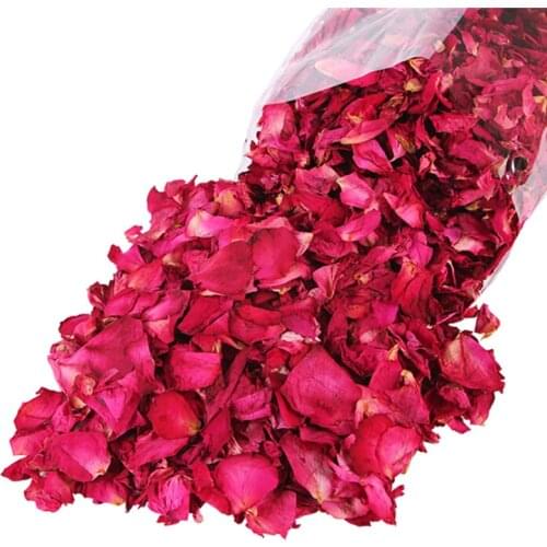 New Romantic 100g Natural Dried Rose Petals Bath Dry Flower Petal Spa Whitening Shower Aromatherapy Bathing Supply