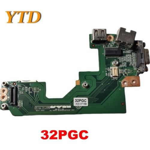 Original for Dell Latitude E5520 USB Ethernet VGA LAN Card Reader Board 032PGC 32PGC 32PGC board tested good free shipping