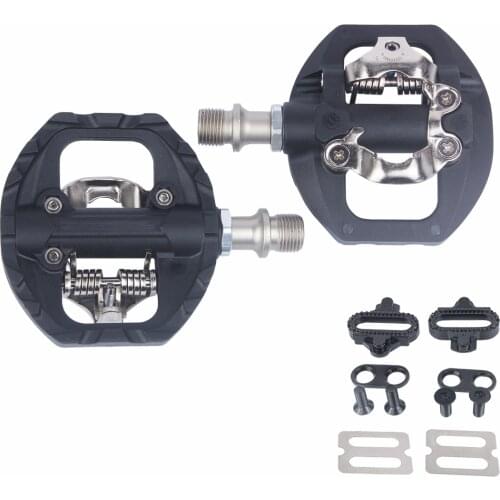 Mountain bike bicycle nylon fiber + aluminum alloy self-locking pedal bicycle no clip pedal SPD compatible