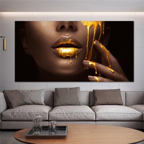 Africa Canvas Posters Prints Black Woman Canvas Portrait Painting Bright Color Wall Art Picture Home Decor quadro cuadros prints