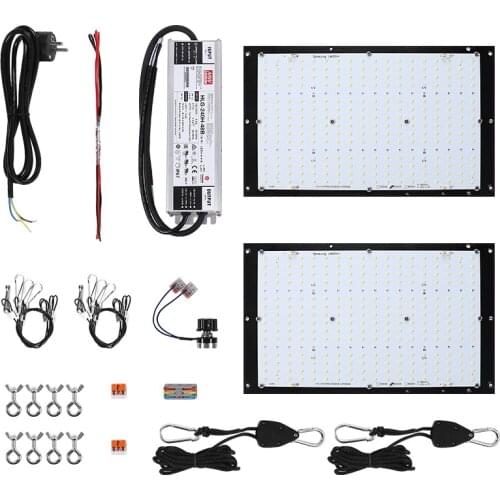 240W QB288 Samsung lm301h quantum led lamp board V3 3000K 3500K mix deep red 660nm UV and IR led chip with 2pcs heat sinks