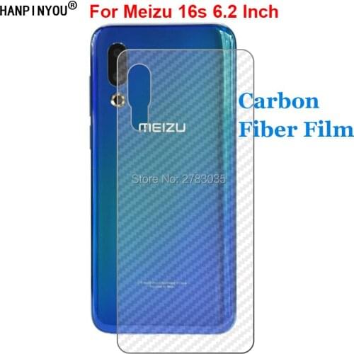 For Meizu 16s 6.2" Durable 3D Anti-fingerprint Carbon Fiber Back Skin Sticker Screen Protector Film Guard (Not Tempered Glass)
