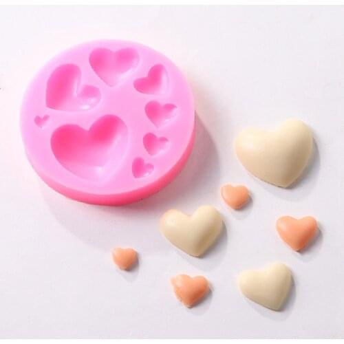 Silicone Fondant Mold DIY Reusable Heart Pearl Shaped Cake Decorating Mold Candy Mold DIY Craft Fondant Molds Tool