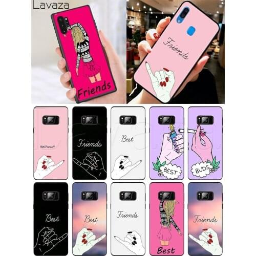 Lavaza cool Best Friends Soft Silicone Case for Samsung S6 S7 Edge S8 S9 S10 Note 8 9 10 Plus