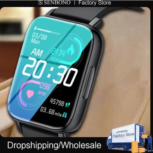 SENBONO A1 1.7inch Smart Watch Men IP68 Waterproof Fitness Tracker Sports Bracelet Watch Smartwatch woman BT5.0 for IOS Android