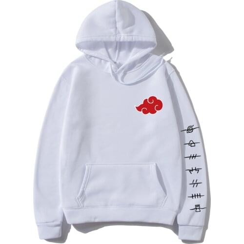 Japan Anime Akatsuki Cloud Symbols Print Men Hoodies Sweatshirt Streetwear Hoodie Men Women Oversized Sweatshirt Pullover Hoody