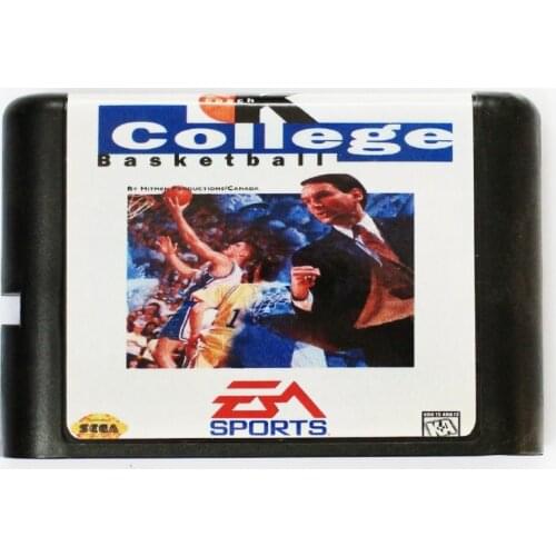 Coach K College Basketball 16 bit MD Game Card For Sega Mega Drive For SEGA Genesis