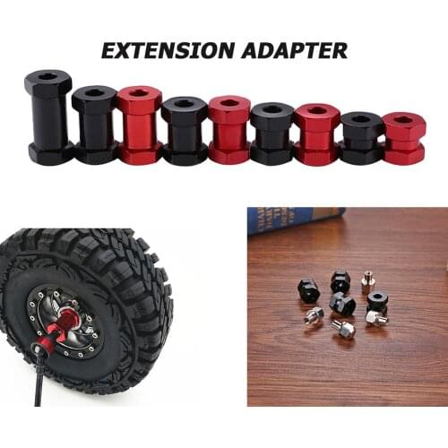 12MM Extended Adapter Excellent Durable Aluminium Alloy Process Suitable for RC Climbing Car Truck Tire Widening Accessories