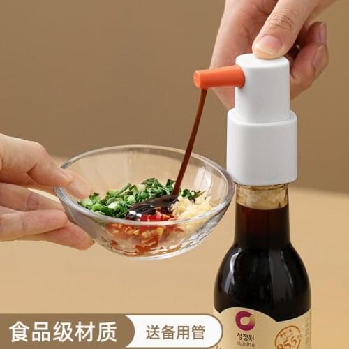 Oyster Sauce Squeezer Kitchen Seasoning Bottle Square Pressure Push-type Nozzle Pump Head Oil Pot Shampoo Gadgets Home Supplies