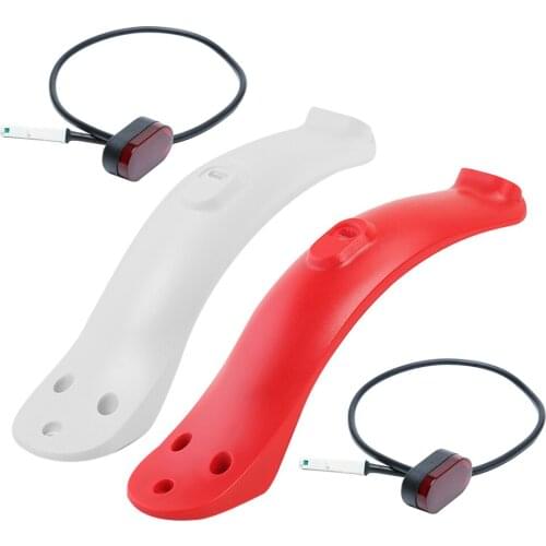 Electric Scooter Rear Wheel Mudguard Fender with Taillight Durable Electric Scooter Rear Fender Rear Lights for M365/M365 Pro