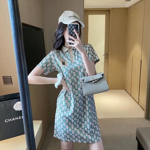 2021 New Korean Version Of Summer Fashion Temperament Casual Printing Short Sleeve Loose And Comfortable Short Dress