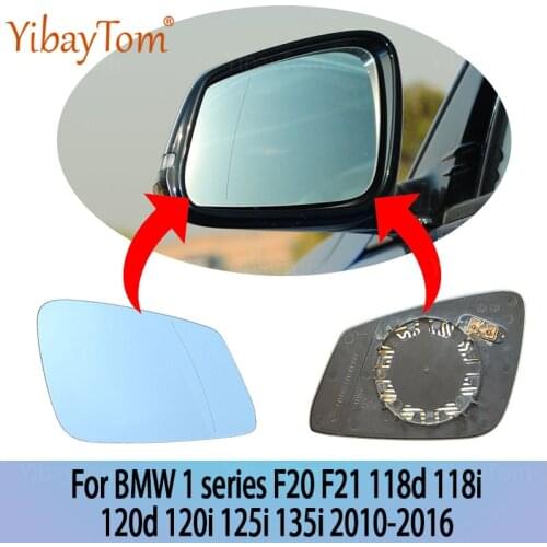 1pc Side View Rearview Blue Heated Left & Right Mirror Glass for BMW 1 Series F20 F21 118d 118i 120d 120i 125i 135i 2010-2016