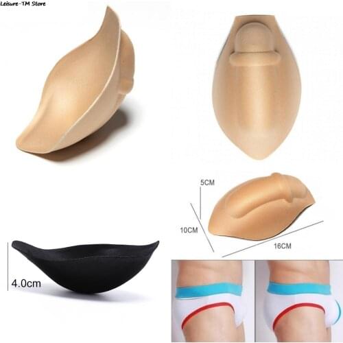 1Pc Fashion Mens Underwear Sexy Briefs Shorts Jockstraps Soft Bulge Enhancer Cup Insert For Swimwear Panties Sponge Pouch