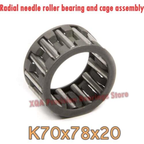 10PCS/LOT K707820 Radial needle roller bearing and cage assembly 70*78*20 mm K70x78x20