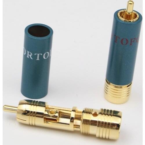 4pcs/Lot Gold-Plated HIFI RCA Plug Hi-End Ortofon Reference 8NX Connectors