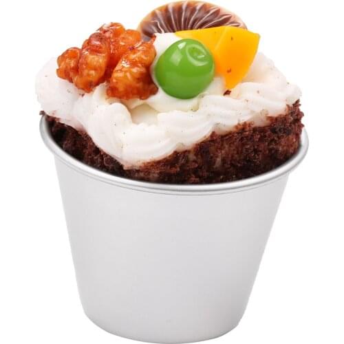6Pcs Mini Cakes Pudding Cups Reusable Nonstick Baking Tumblers Molds Chocolate Molten Pans DIY Popovers Patisserie Making Moulds
