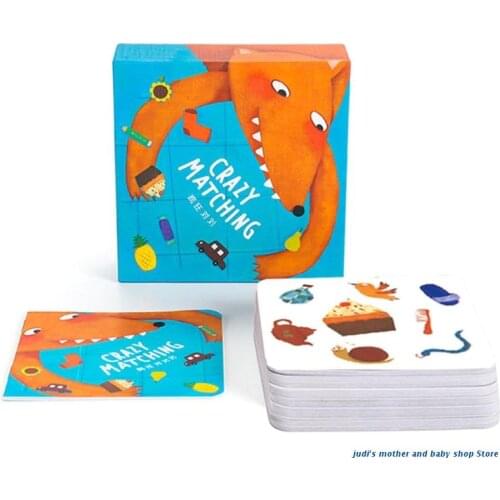 67JC 1 Box Memory Match Cards Matching Pair Cards Educational Game Toys for Kids Toddlers Family Party Favor Birthday Gifts