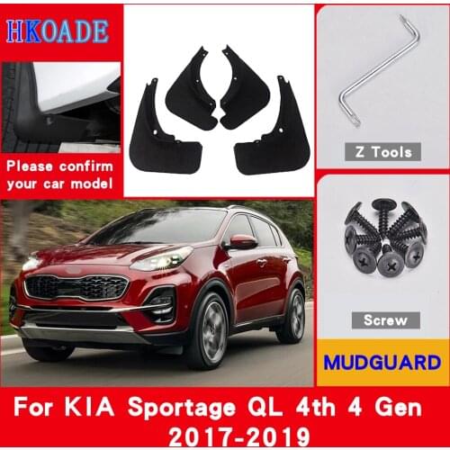Car Fender Mud Flaps For KIA Sportage QL 4th 4 Gen 2017 2018 2019 Mudguards Splash Guards Fender Mudflaps Car Fender Accessories