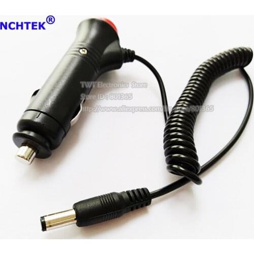 NCHTEK Vehicle 5.5x2.1mm Power Car Charger Adapter Cord,DC 5.5*2.1 Male to Cigarette Lighter Cable - Switch/Free shipping/2PCS