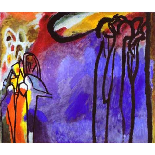 Free DHL or FeDex Shipping, 100% handmade oil painting reproduction on linen canvas with Museum quality,Improvisation 19,1911