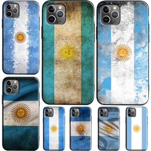 Argentina Flag Case For iPhone 11 12 Pro Max mini 6S 7 8 Plus X XR XS Max SE 2020 Soft TPU Coque