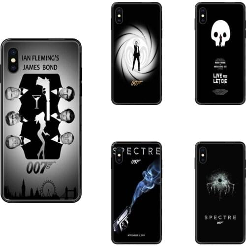 Black Soft Painted Cover Phone Case For Kids For Xiaomi Mi Note A1 A2 A3 5 5s 6 8 9 10 SE Lite Pro Ultra 007 James Bond Skyfall