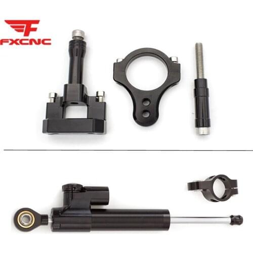 For Yamaha R3 R25 MT25 2015 2016 2017 CNC Motorcycle Stabilizer Damper Complete Steering Mounting Bracket Holder Support Kit Set