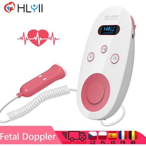 Doppler Fetal Heartbeat Detector Household Portable Baby Doppler For Pregnant Fetal Pulse Meter No Radiation Stethoscope