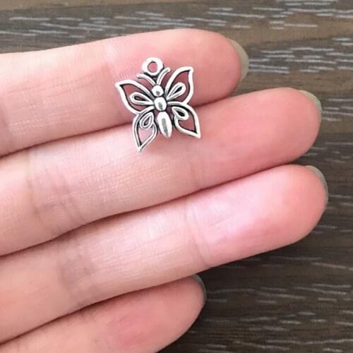 Fashion Jewelry Making Findings DIY Charms, 20pcs Fashion Charms Zinc Alloy Insect Butterfly Charms Fit Charms Bracelets