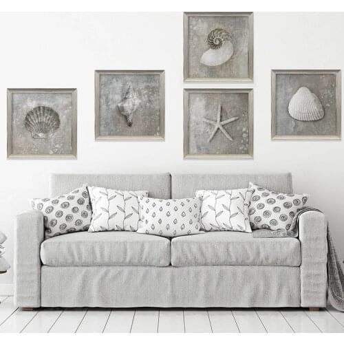Marine Life Painting Conch Starfish Retro Posters and Prints Nordic Canvas Wall Art Pictures for Living Room Modern Home Decor