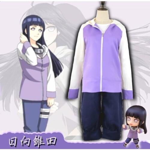 Hinata Hyuga Cosplay Anime Naruto Shippuuden 2nd Generation Full Combo Set Cosplay Costume Hoodie Jacket