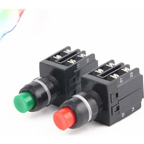 LA38-22/103 Power Push button Switch Red/Green 2NO 2NC 22mm 8 screws High Round Button 10A 380V