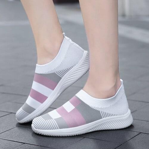 Summer Women Sneakers Walking Shoes Female Shoes Air Mesh Slip On Sneaker Outdoor Deportivas De Mujer Fitness Sport Shoes