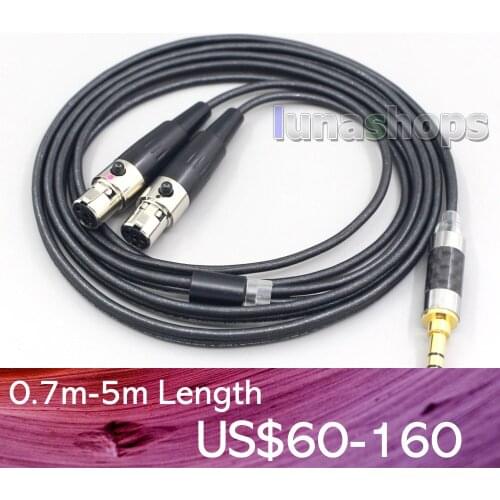 LN007115 4.4mm XLR Black 99% Pure PCOCC Earphone Cable For Monolith M1570 Over Ear Open Back Balanced Planar Headphone