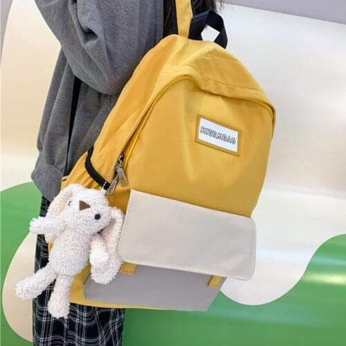 Cute Nylon Backpack Fashion Waterproof Women Rucksack Schoolbag for Teenager Girls Kawaii Bag Travel Shoulder Mochila New 50