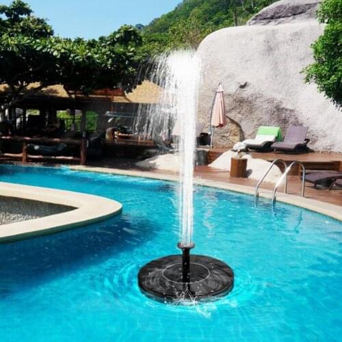 Mini Round Solar Powered Garden Pool Fish Tank Bird Bath Float Water Fountain Pump Garden Decoration Dropship