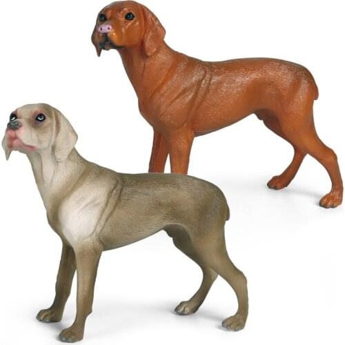 18*5.5*14CM simulation wild animal model static solid Weimaraner children plastic toy pet dog decoration ornament