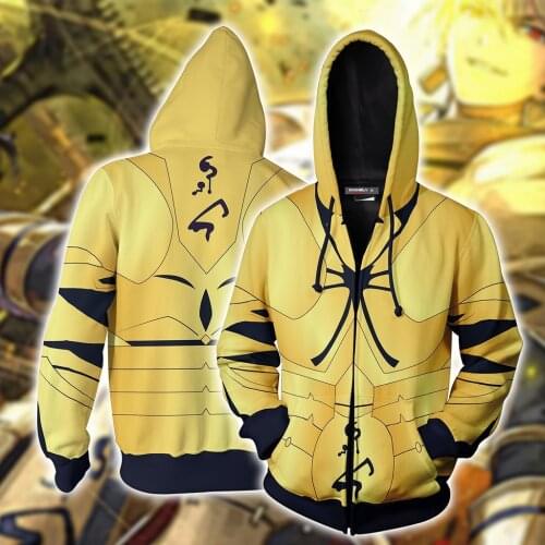 New Fate Stay Night Sweatshirt Coat Gilgamesh Cosplay Costume Casual Jacket Women Men Cltothes casual Hoodie