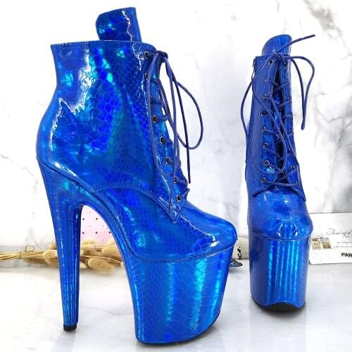Leecabe 20CM/8inches Pole dancing shoes High Heel platform Pole Dance boot