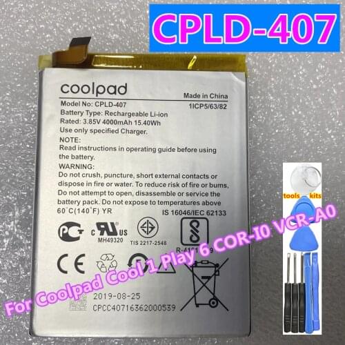 3.85V 4000mAh Original Quality Battery CPLD-407 for Coolpad Mobile Phone Li-Polymer Batterie