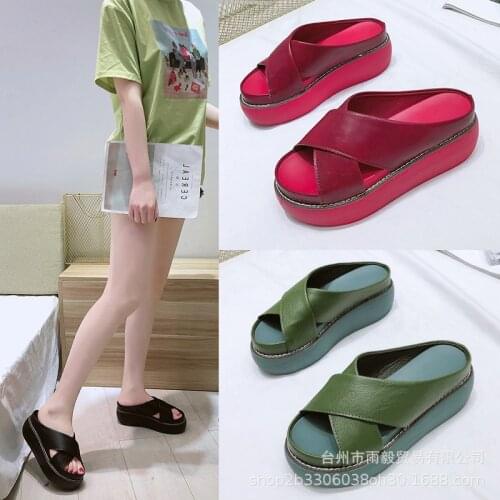 2020 Summer Women Wedge Sandals Premium Orthopedic Open Toe Sandals Vintage Anti-slip Leather Casual Female Platform Retro Shoes