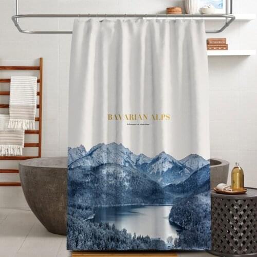 Chinese Style Landscape Painting Shower Curtains 2020 Newly Bathroom Decoration Polyester Bath Curatin douchegordijn natuur T303
