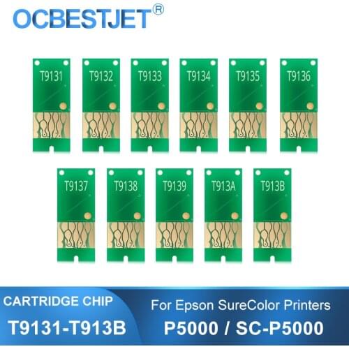 T9131-T9139 T913A T913B T913D T913100 For Epson 913 Ink Cartridge Chip For Epson SureColor P5000 Printer (12 Colors Available)