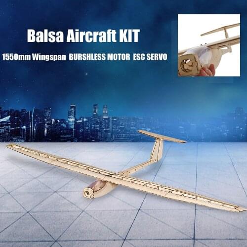 Dancing Wings Hobby F1501 Balsa RC Airplane Glider 1550mm Wingspan Aircraft DIY KIT