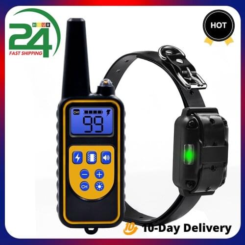 Dog Training Collar Automatic Electric Shock Dog Collar 800m Remote Control Pet Anti-Bark Collar for Dogs Pet Training Supplies