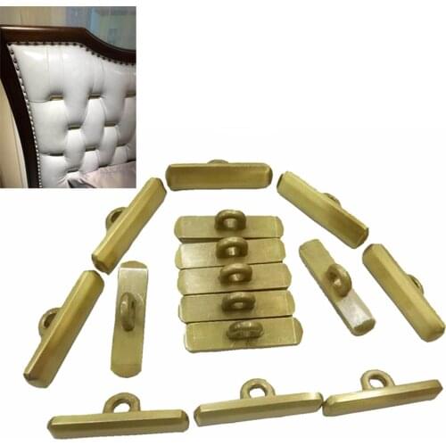 Pack of 100pcs ) Antique Gold Rectangle Buttons With Handle For Headboard Upholstery Luxury Retro Royal Style